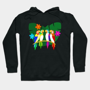 Tropical Singing Feathered Friends Hoodie